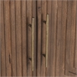 Pemberly Row Geometric Pattern Four Door Mango Wood Sideboard in Brown