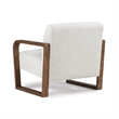 Pemberly Row Upholstered Modern Fabric Accent Chair in Oatmeal