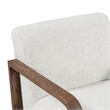 Pemberly Row Upholstered Modern Fabric Accent Chair in Oatmeal