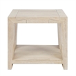 Pemberly Row Contemporary Rustic Tan Cracked Oak Wood End Table