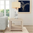 Pemberly Row Contemporary Rustic Tan Cracked Oak Wood End Table