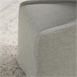 Pemberly Row Gray Fabric Upholstered Rolling Dining Chair Sloping Arms
