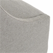 Pemberly Row Gray Fabric Upholstered Rolling Dining Chair Sloping Arms