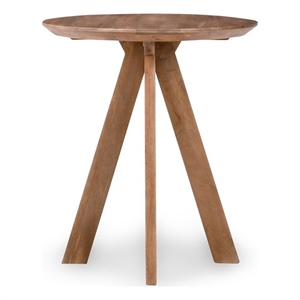 Pemberly Row Contemporary 32&quot Mango Wood Counter Table in Rich Brown