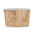 Pemberly Row Teak Wood Coastal Coffee Table in Natural Finish