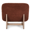 Pemberly Row Accent Chair Rust Upholstery Fabric with Solid Oak Frame