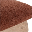 Pemberly Row Accent Chair Rust Upholstery Fabric with Solid Oak Frame