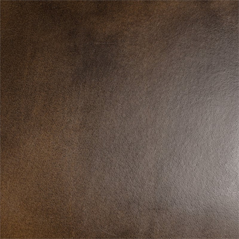 Pemberly Row Brown Leather Cantilever Dining Chair with Welted Seam Detail