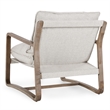 Pemberly Row Fabric Upholstery Accent Chair Natural with Wood Frame