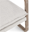 Pemberly Row Fabric Upholstery Accent Chair Natural with Wood Frame