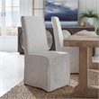 Pemberly Row Fabric Upholstered Dining Chair Cream Striped (Set of 2)