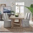 Pemberly Row Fabric Upholstered Dining Chair Cream Striped (Set of 2)