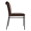 Pemberly Row Contemporary Brown Premium Leather Dining Chair (Set of 2)