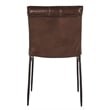 Pemberly Row Contemporary Brown Premium Leather Dining Chair (Set of 2)