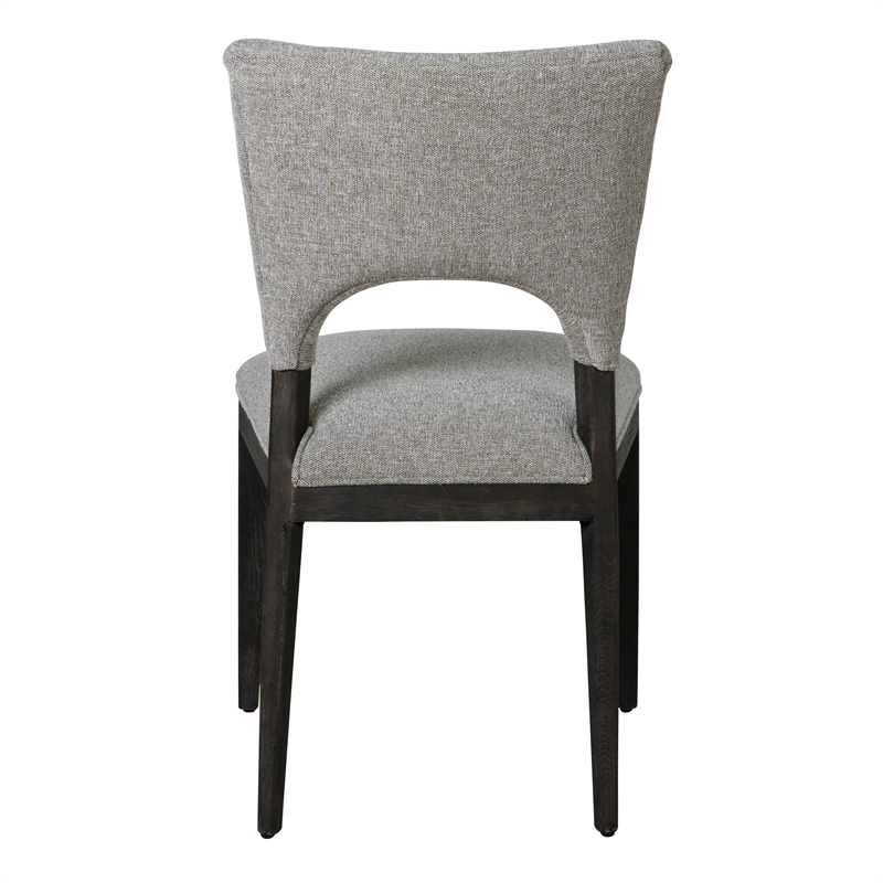 Pemberly Row Fabric Upholstered Dining Chair Gray (Set of 2)