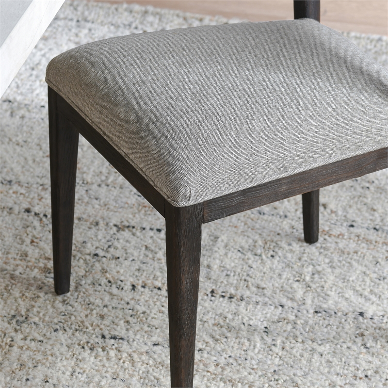 Pemberly Row Fabric Upholstered Dining Chair Gray (Set of 2)
