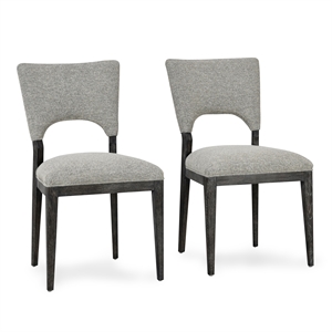 Pemberly Row Fabric Upholstered Dining Chair Gray (Set of 2)