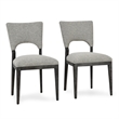 Pemberly Row Fabric Upholstered Dining Chair Gray (Set of 2)