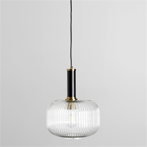 Pemberly Row 12&quot Wide 1-Light Clear Glass Minimalist Pendant