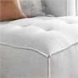 Pemberly Row Two-Piece Modern Beige Poly-Blend Fabric Sectional Sofa
