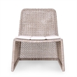 Pemberly Row Wicker / Rattan Outdoor Coastal Accent Chair in Beige