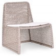Pemberly Row Wicker / Rattan Outdoor Coastal Accent Chair in Beige