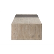 Pemberly Row Transitional Reclaimed Oak Wood Coffee Table in White