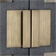Pemberly Row 2-Door Glass Reclaimed Pine Wood Cabinet in Black
