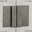 Pemberly Row 2-Door Glass Reclaimed Pine Wood Cabinet in White