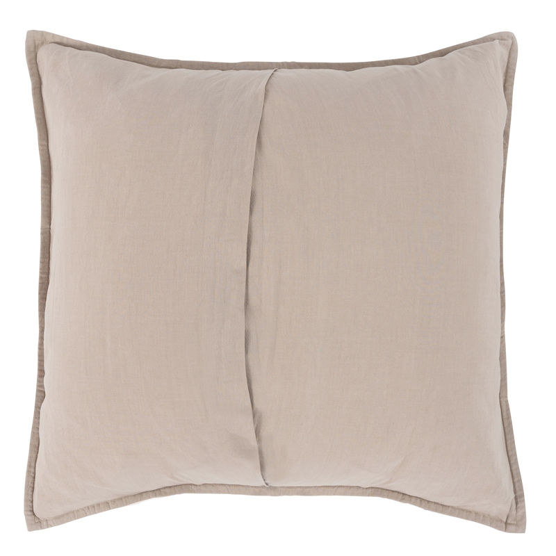 Pemberly Row Transitional Natural Cotton Linen Blend Euro Sham