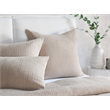Pemberly Row Transitional Natural Cotton Linen Blend Euro Sham