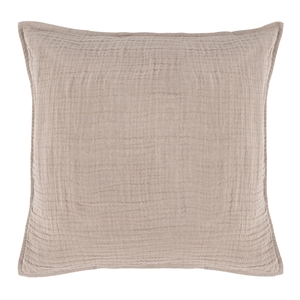 Pemberly Row Transitional Natural Cotton Linen Blend Euro Sham
