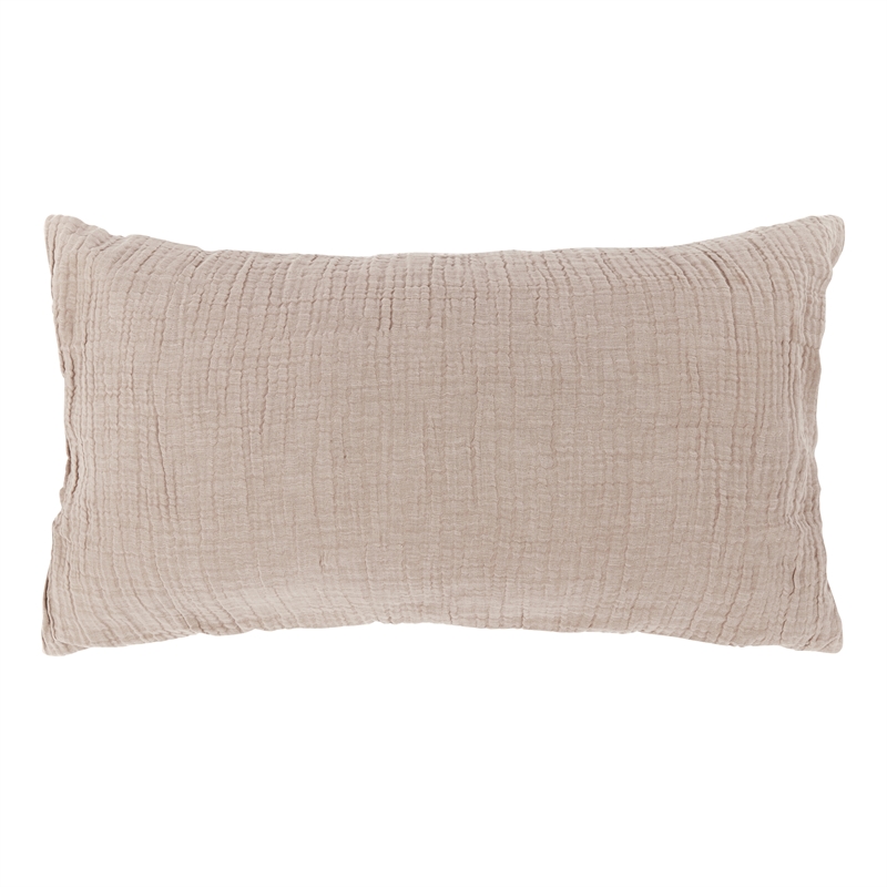 Pemberly Row Modern Transitional Natural Cotton Linen King Sham