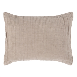 Pemberly Row Transitional Natural Cotton Linen Standard Sham