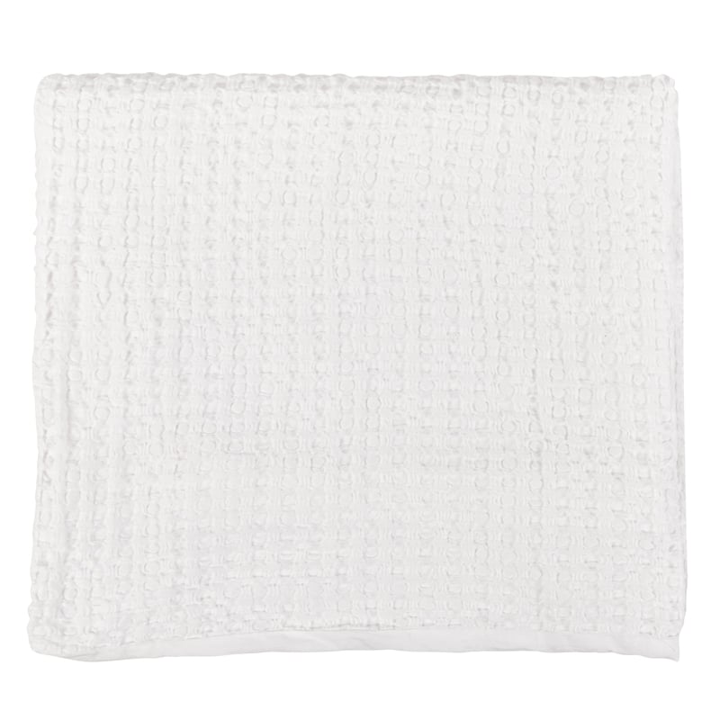 Pemberly Row Transitional Cotton Linen Blend White King Quilt