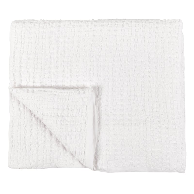 Pemberly Row Transitional Cotton Linen Blend White King Quilt