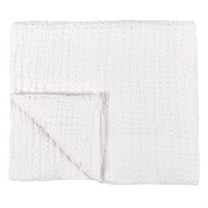 Pemberly Row Transitional Cotton Linen Blend White King Quilt