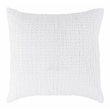 Pemberly Row Transitional Cotton Linen Blend White Euro Sham