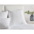 Pemberly Row Transitional Cotton Linen Blend White Euro Sham