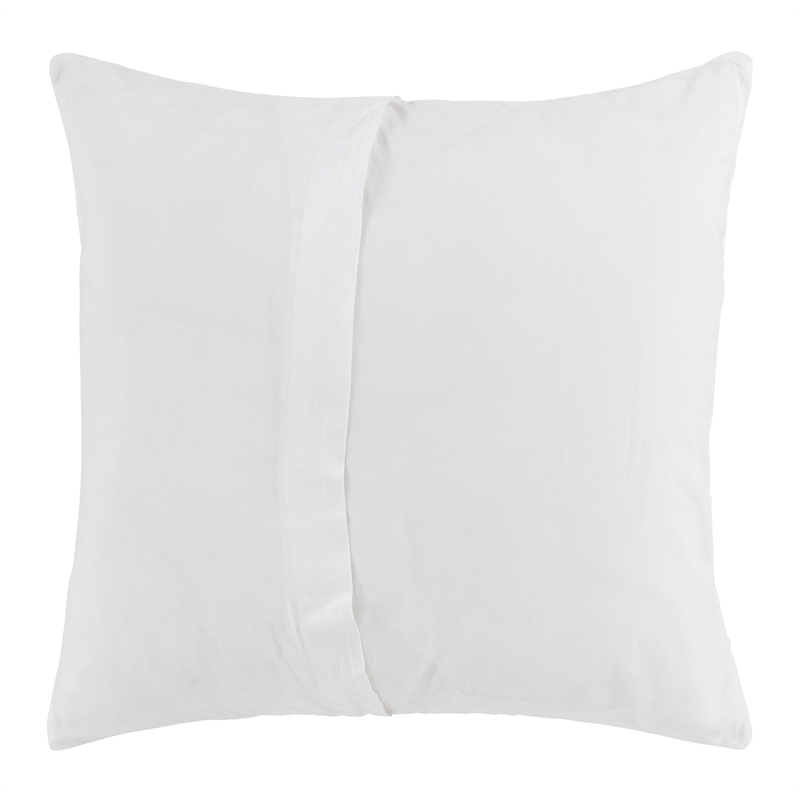Pemberly Row Transitional Cotton Linen Blend White Euro Sham