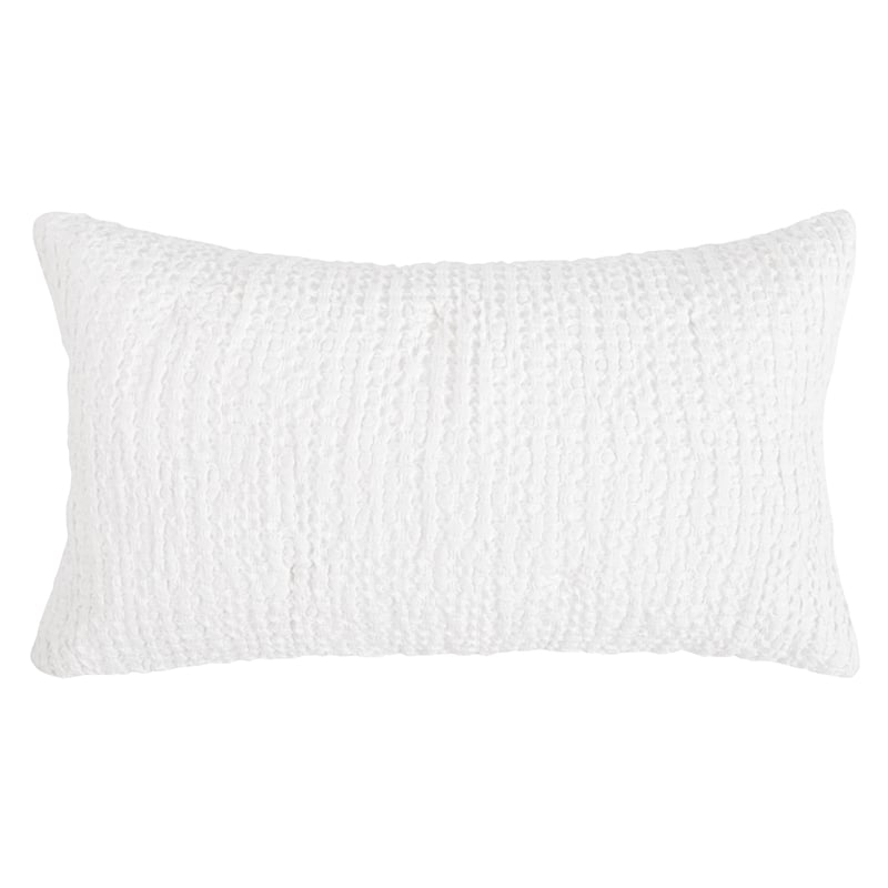 Pemberly Row Transitional Cotton Linen Blend White King Sham