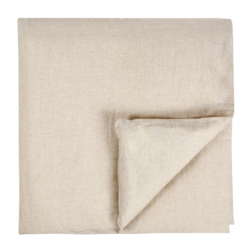 Pemberly Row Transitional Linen Cashmere Fabric Queen Beige Duvet