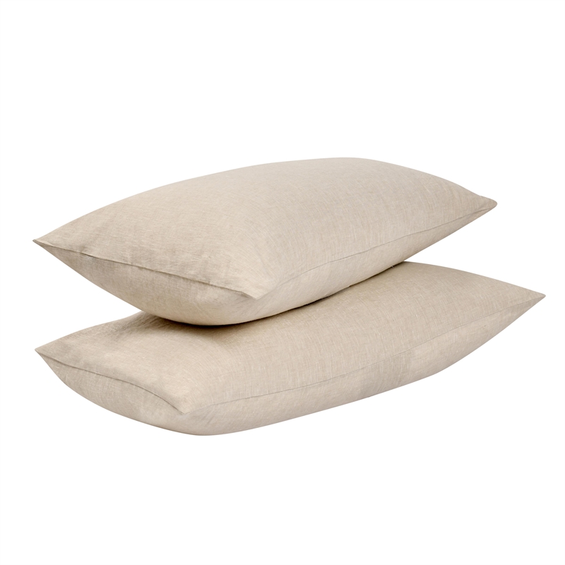 Pemberly Row Transitional Fabric Linen Cashmere King Beige Sham