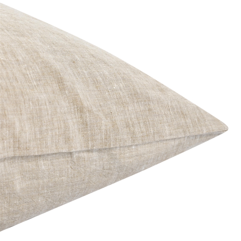 Pemberly Row Transitional Fabric Linen Cashmere Standard Beige Sham