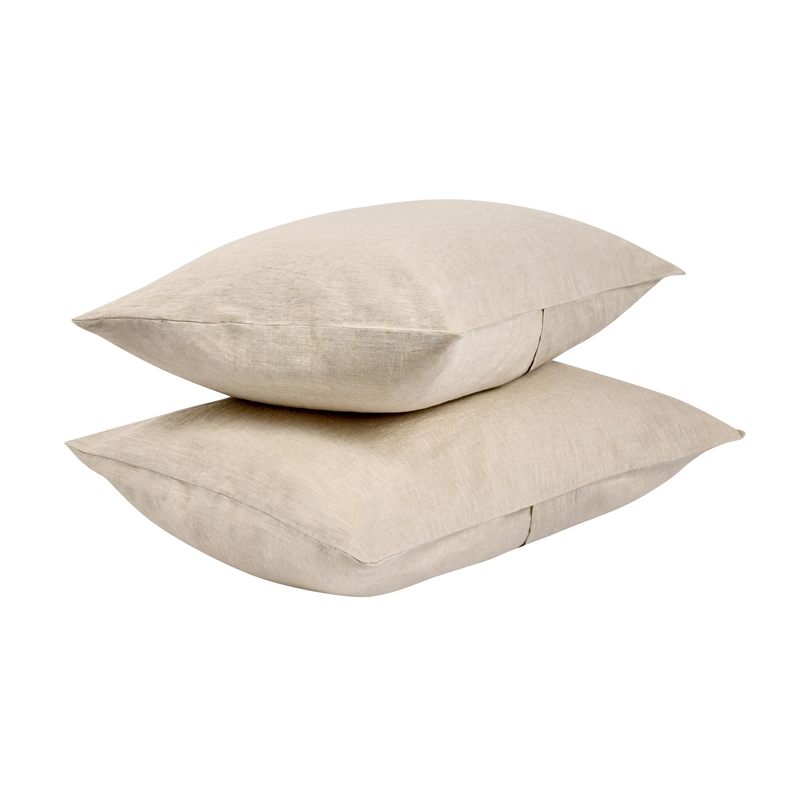 Pemberly Row Transitional Fabric Linen Cashmere Standard Beige Sham