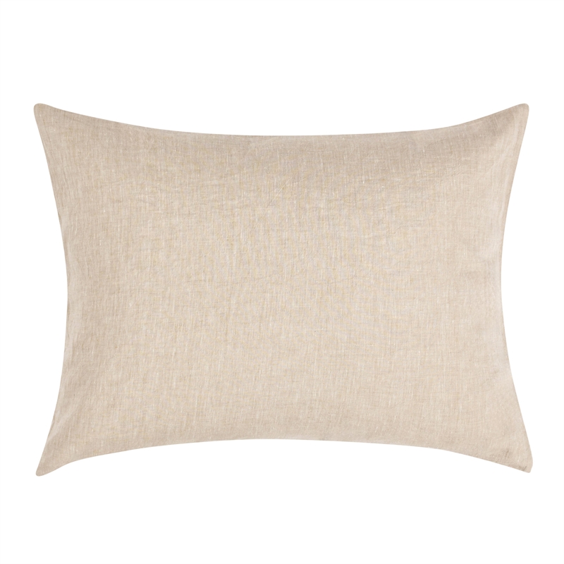 Pemberly Row Transitional Fabric Linen Cashmere Standard Beige Sham