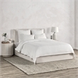 Pemberly Row Transitional Linen Cashmere Fabric King White Duvet