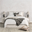 Pemberly Row Transitional Linen Cashmere Fabric King White Duvet