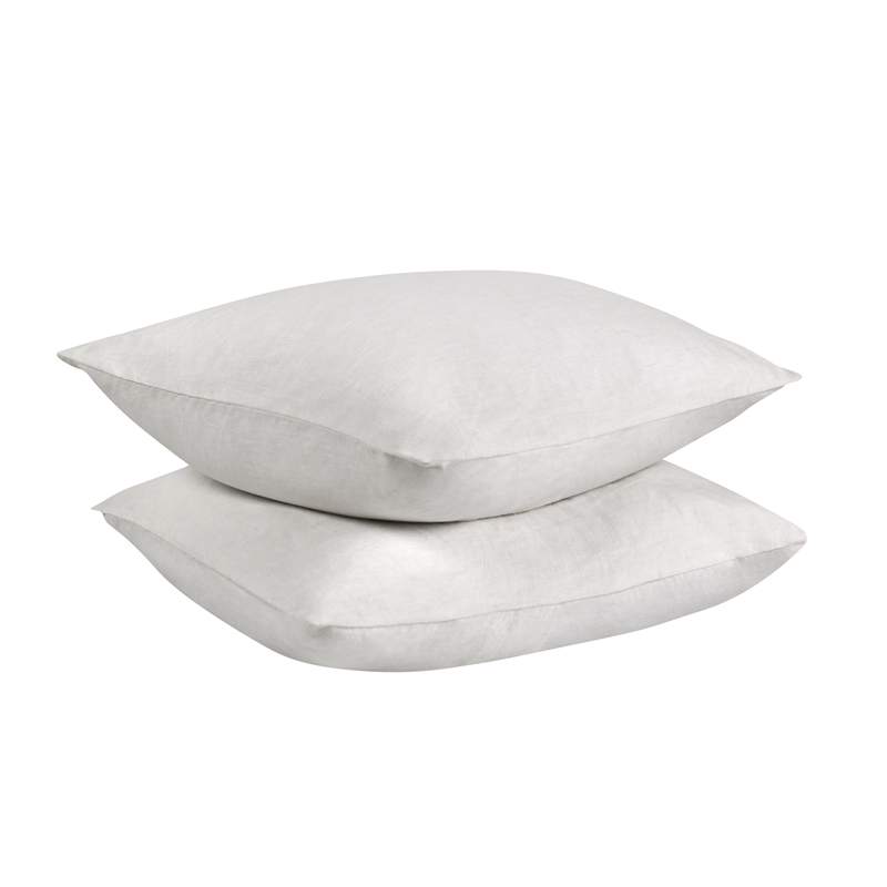 Pemberly Row Transitional Linen Cashmere Fabric Euro White Sham
