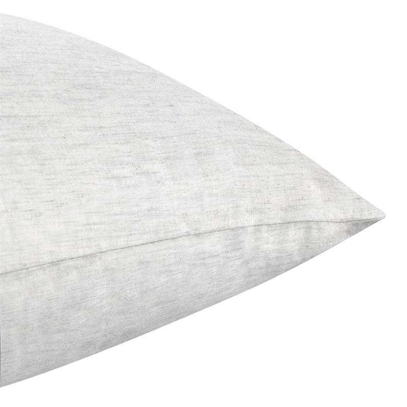 Pemberly Row Transitional Linen Cashmere Fabric King White Sham